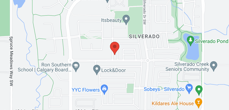 map of 14 SILVERADO SADDLE Heights SW